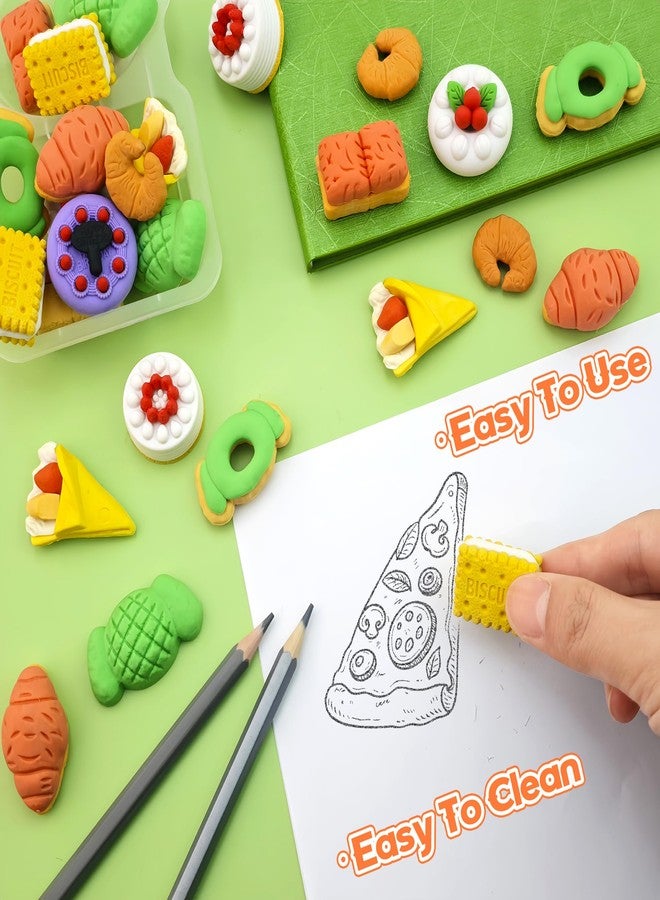 Inn Diary 30 pcs Baking Shop Erasers for Kids Desk Pets,3D Take Apart Pencil Erasers Food Puzzle Eraser Classroom Prizes for Kids Class Treasure Box,Game Rewards,Party Favors,Dollhouse - Image 2
